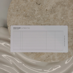 Dear Diary Budget Sheet