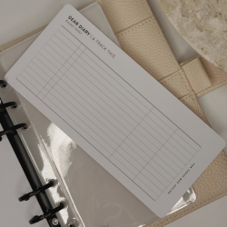 Dear Diary Budget Sheet
